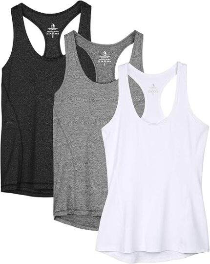 Icyzone Women's Racerback Workout Athletic Running Tank Tops