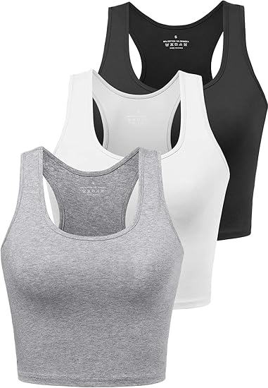 Porvike Sports Crop Tank Tops for Women